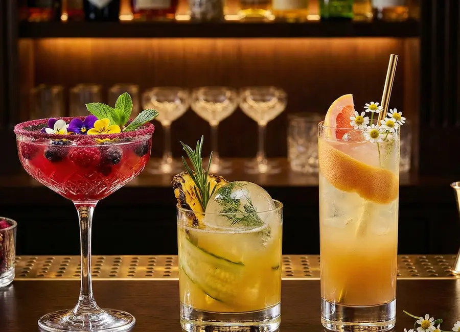 Alcohol-free mocktails for villa events